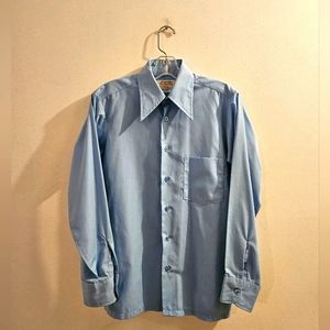 Vintage Sportslife Sears Menswear Blue Button Up | Size Small
